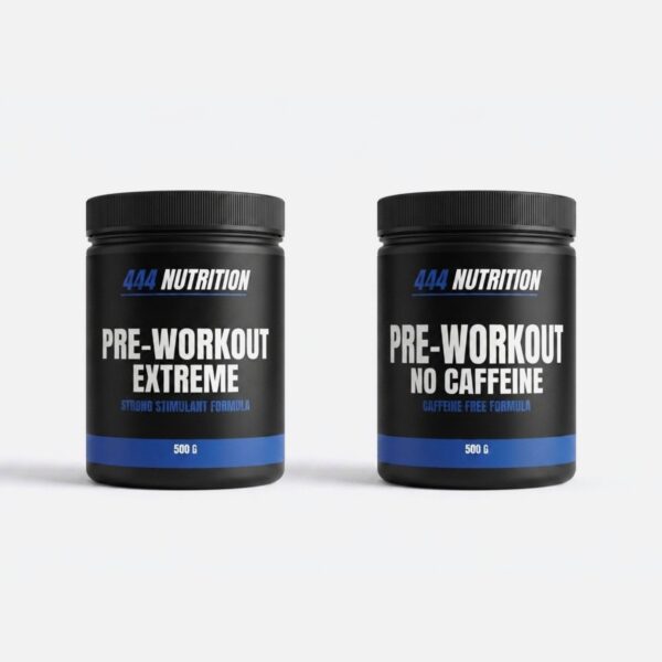 444 Pre-workout duo met Extreme en No Caffeine
