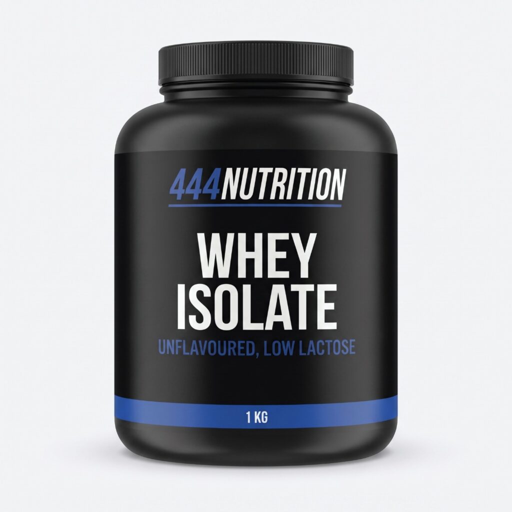 Pot whey isolaat 1 kilo, ongezoet, van 444 Nutrition